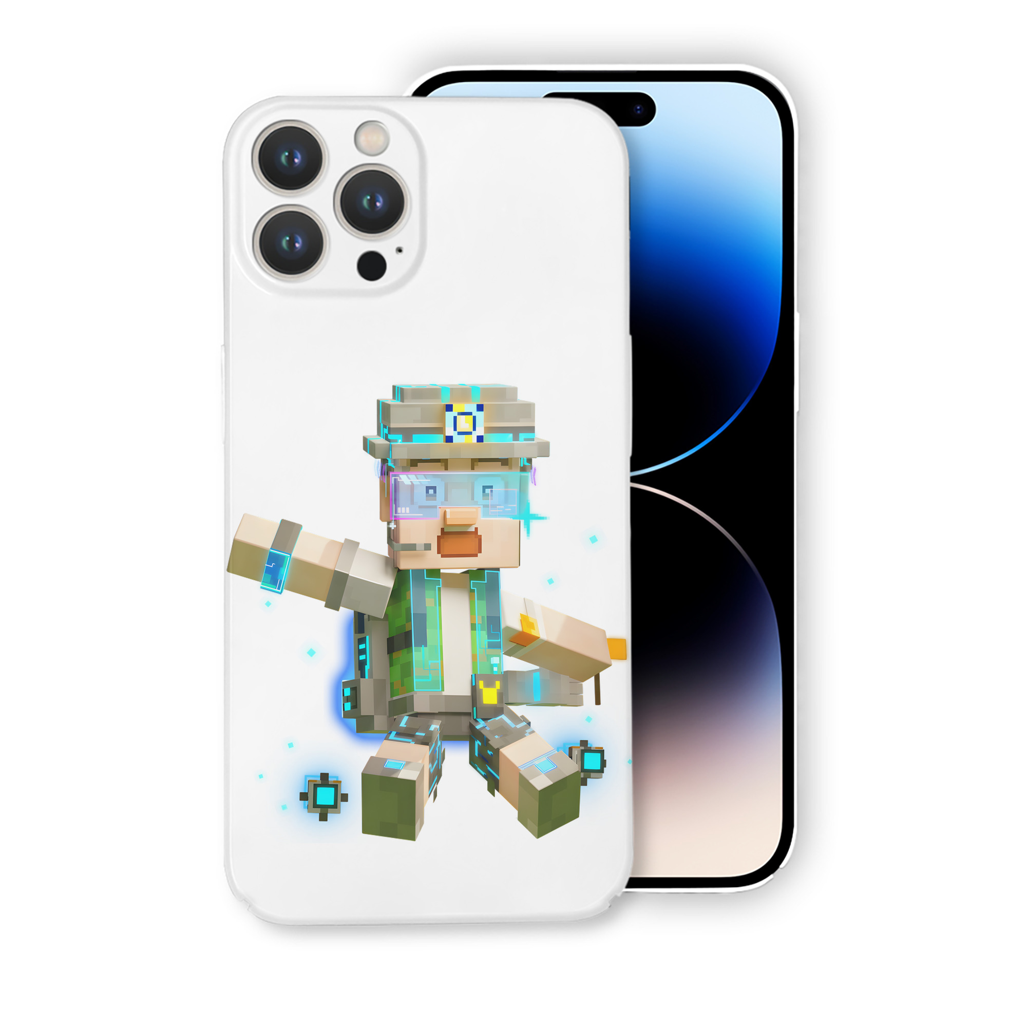 （画像用） マインクラフト ブロックの世界 Minecraft MC Block world 【iPhone 14シリーズ対応】ハードケース